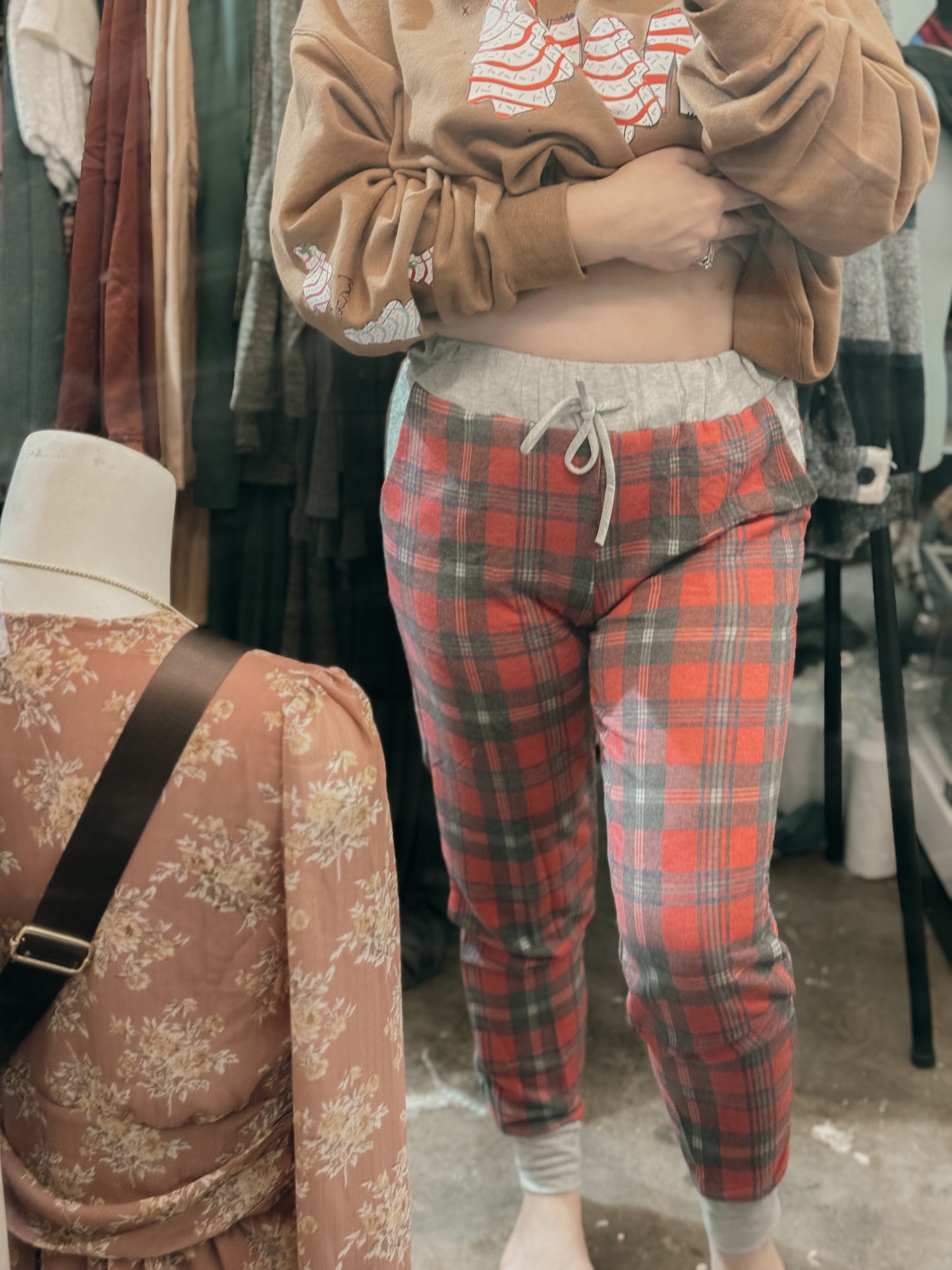 Plaid lounge pant