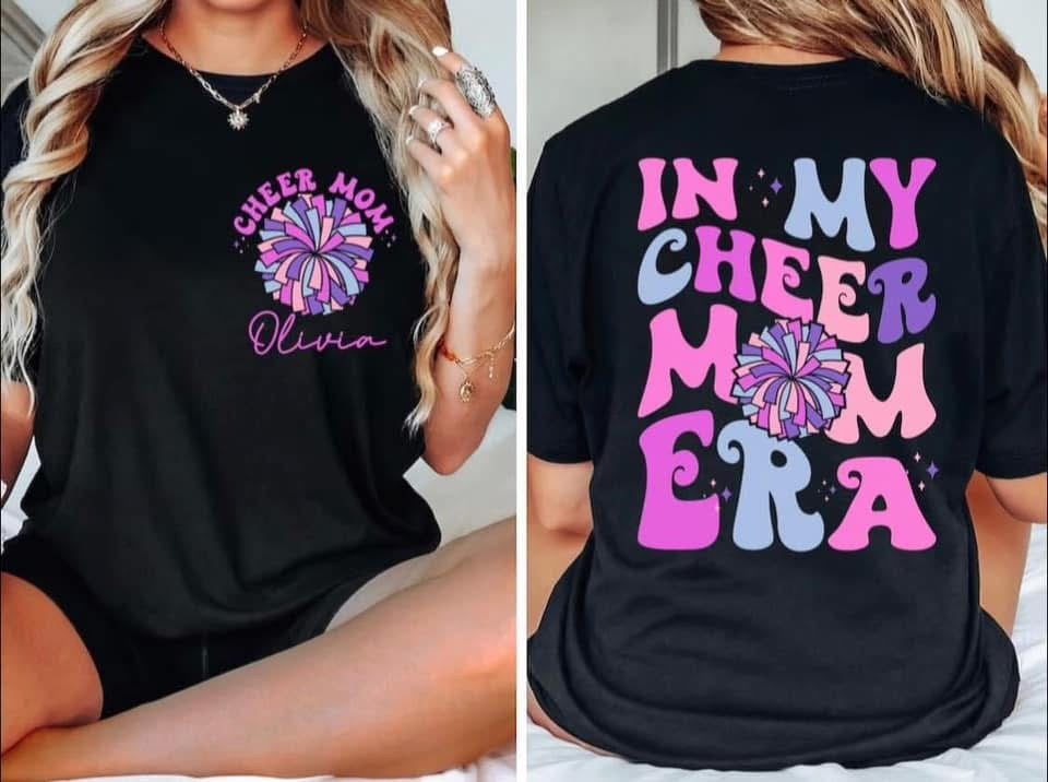 Cheer mom era graphic design