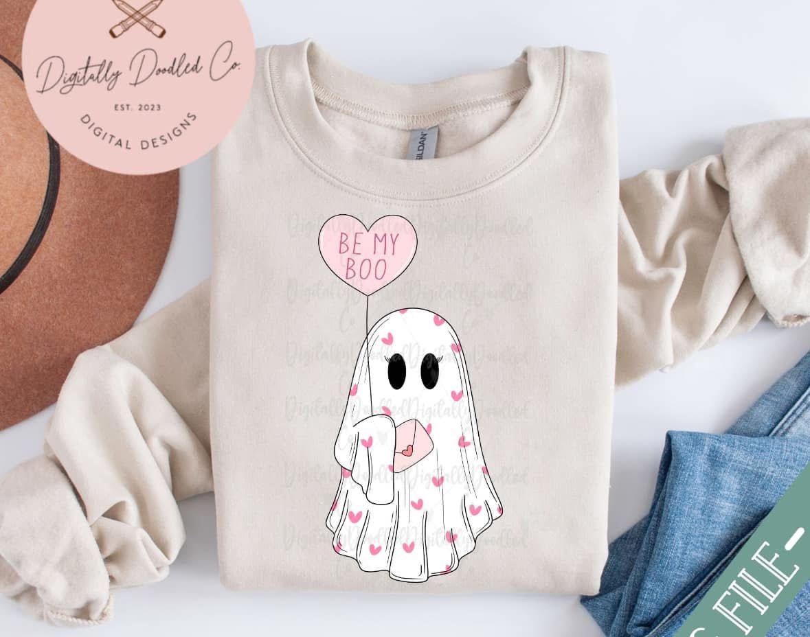 Cute Be Mine Ghost graphic design