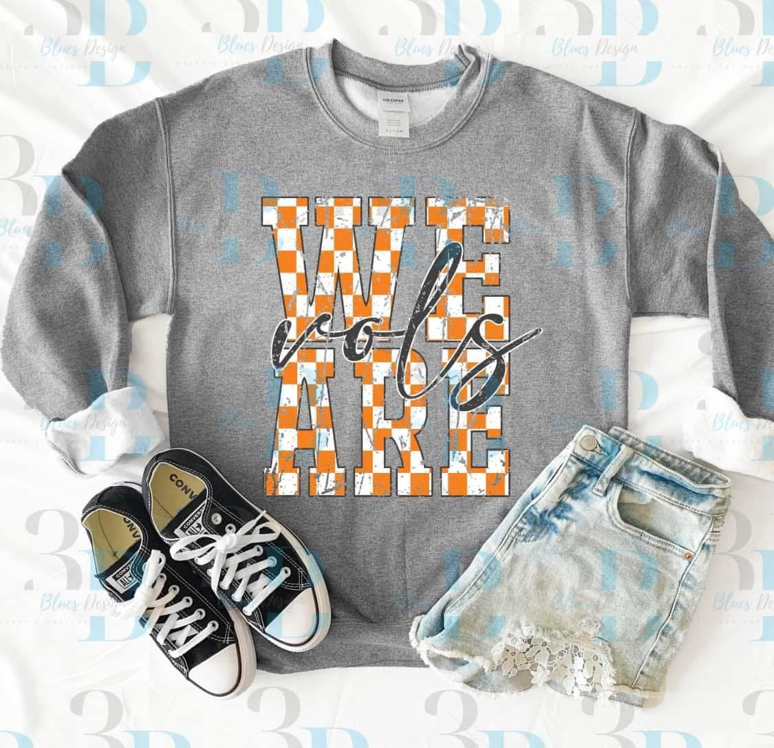 We are Tn checkered graphic design