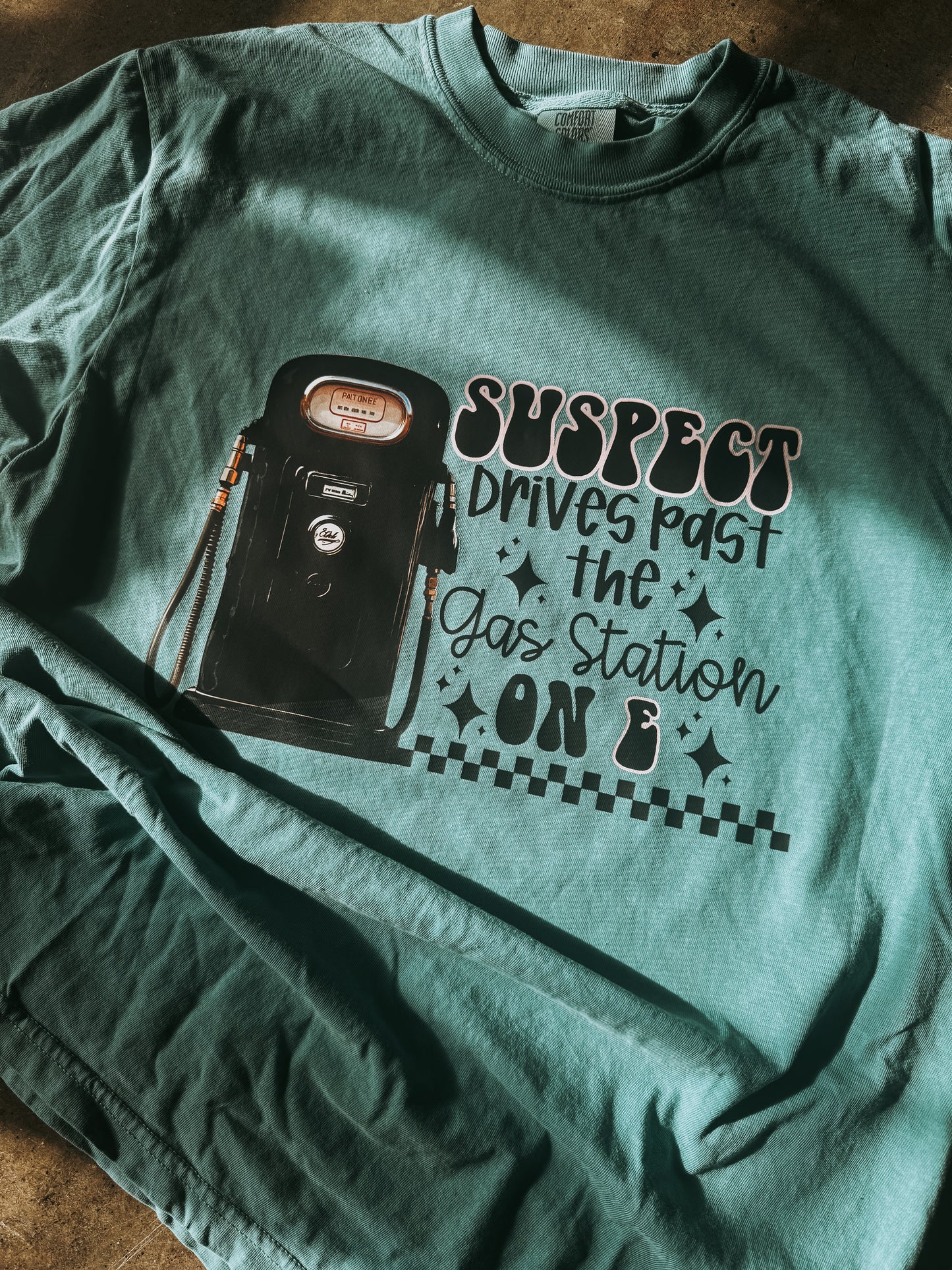 Suspect on E graphic design