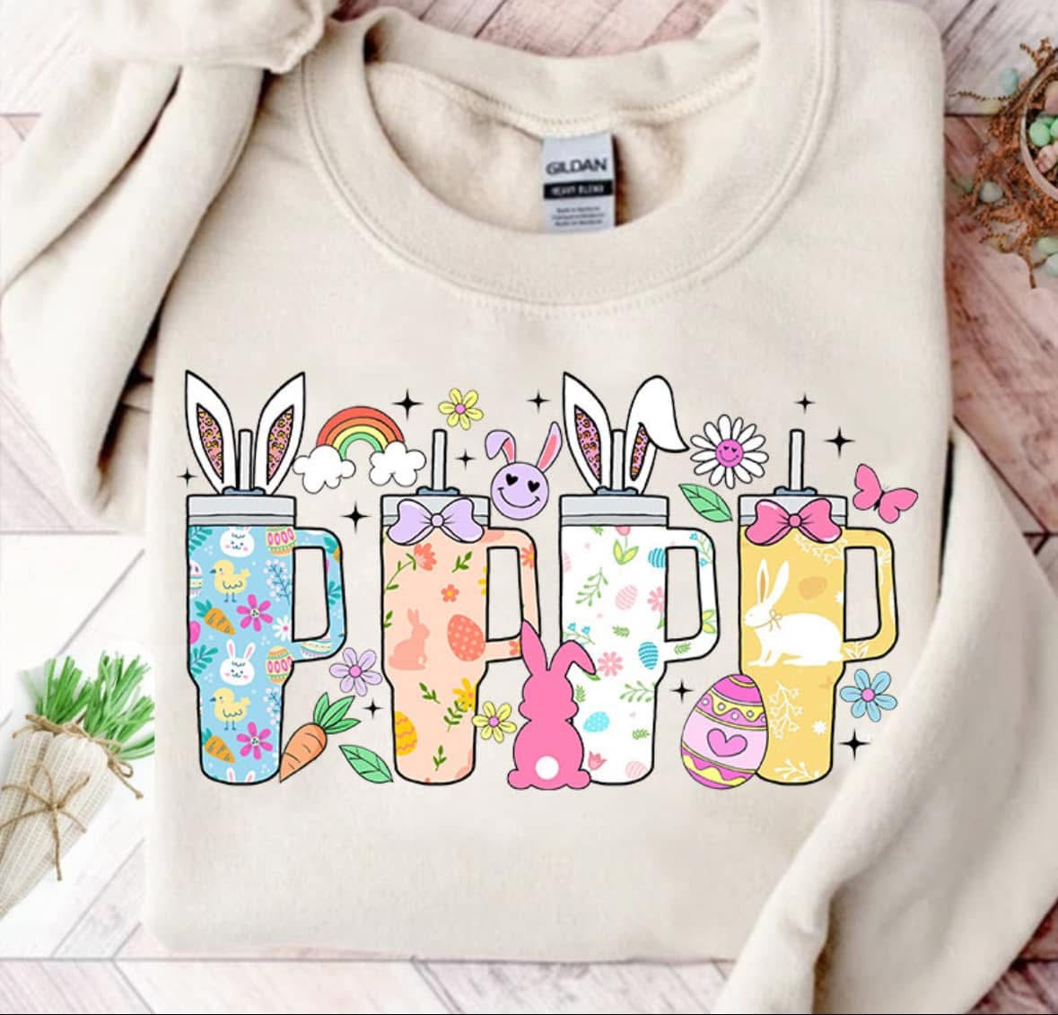 Stanley inspired Easter bunny graphic design