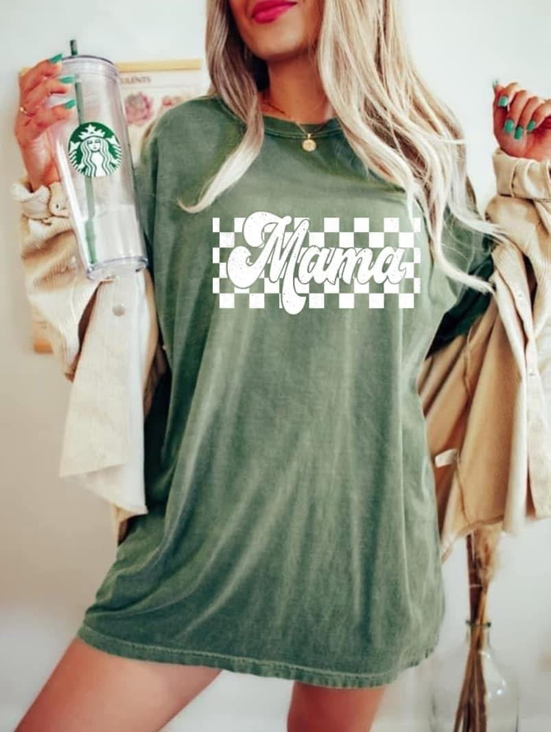 Checkered mama graphic design