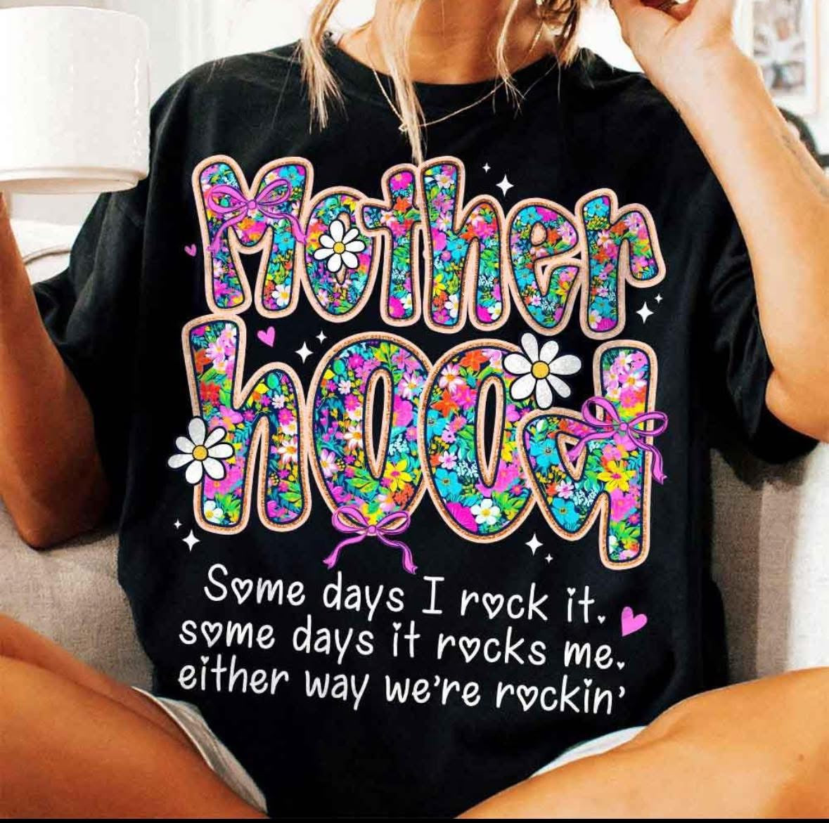 Motherhood floral graphic design