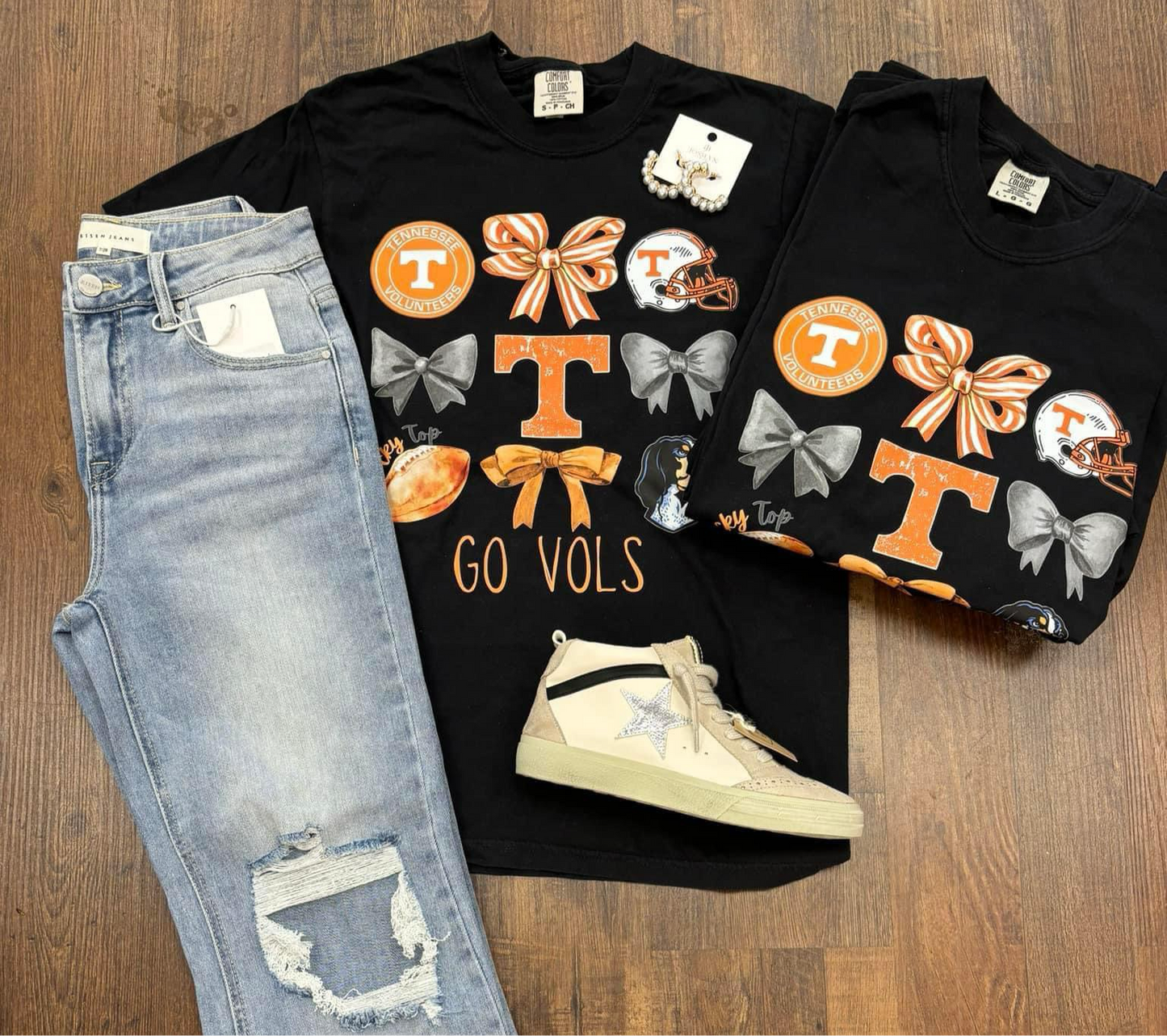 Tennessee croquet bows collage graphic design