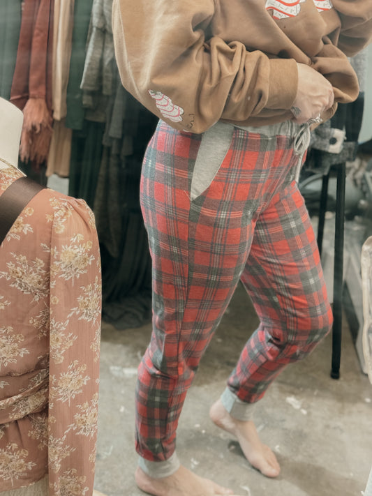 Plaid lounge pant