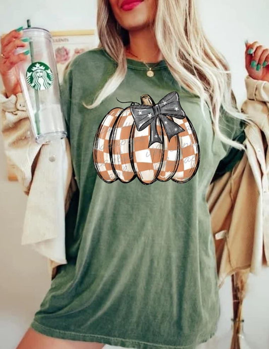 Checkered Tennessee Pumpkin graphic design